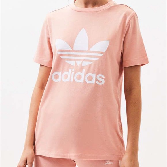 Tops - Adidas Light Peachy Pink Cotton  T-Shirt Medium